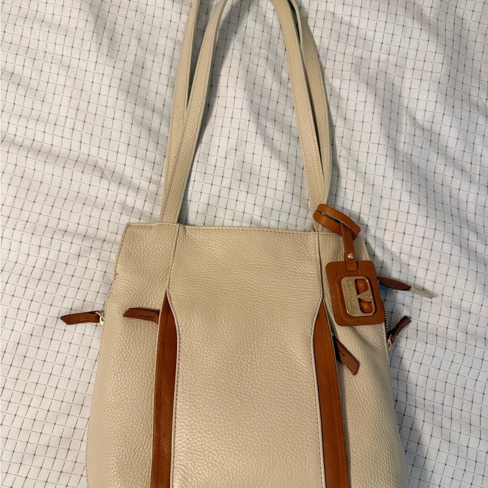 Valentine, Made in Italy, Leather Triple Compartment Handbag